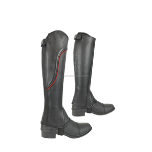 Custom Genuine Leather <b>Half</b> <b>Chaps</b> Professional Horse Riding Gaiters High Quality Equestrian Boot <b>Chaps</b> LHC-0014 - Product Image 4