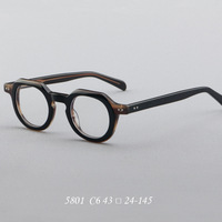 Lunettes de vue en acétate rondes irrégulières multicolores, montures polyvalentes pour tous les styles