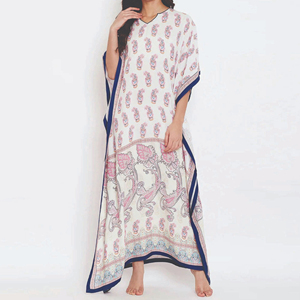 Robe Kaftan à Broderies, Coupe Ample, Longue, Fournisseur en Gros, Fabricant, Usine de Production Personnalisée - Product Image 3