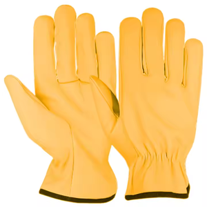 Gants de travail robustes en cuir de mouton, antistatiques, respirants, avec manchette élastique, pour la sécurité industrielle, la conduite, le jardinage, doux - Product Image 3