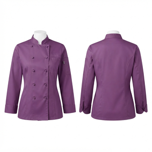 เสื้อเชฟยูนิเซ็กซ์ Sales Blackhardson รุ่นพรีเมียม ผ้าทวิล 65% โพลีเอสเตอร์ 35% คอตตอน 240 GSM สีชมพูอมเทา สำหรับร้านอาหารและบาร์ - Product Image 1