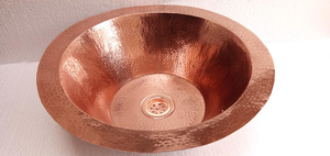 Luxury Handcrafted Copper Bathroom <b>Basin</b> <b>Round</b> Hammered Sink for Residential and Commercial Projects - Product Image 2