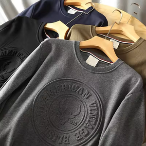 Sweat à capuche oversize 2026 avec logo personnalisé en relief, broderie 3D et sérigraphie pour hommes - Product Image 5