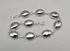 Bracelet de luxe fait main en argent sterling plaqué or avec pyrite, maillons ovales minimalistes, sans nickel, pour femme, vente en gros OEM - Product Image 6