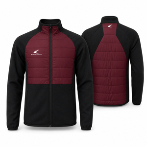 High Quality Men's Winter Hooded Hybrid Puffer <b>Jacket</b> <b>Light</b> Thicken Zipper Closure OEM Quilted <b>Waterproof</b> 10,000mm - Product Image 2