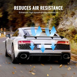 Spoiler Universale per Auto GT da 43,3 Pollici, Ala Regolabile in Alluminio Leggero, Ducktail a Singolo Livello - Product Image 4