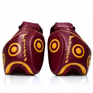 Fairtex Cibles de frappe incurvées en cuir synthétique bleu pour entraînement professionnel (paire) - Product Image 5