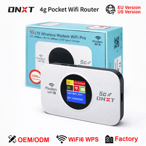 Router 4G DNXT con Tarjeta SIM, Wifi6, 300Mbps, <span class=keywords><strong>Internet</strong></span> Móvil, Wifi WPS, Pantalla LCD, Router 4G de Bolsillo con 3000mAh, Tipo-C, USB <span class=keywords><strong>para</strong></span> Viajes - Product Image 1