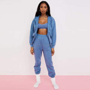 Ensemble de survêtement à capuche 2 pièces avec fermeture éclair pour femmes, veste à manches longues, pantalons de survêtement imprimés Technics Direct Fabricants de vêtements - Product Image 1