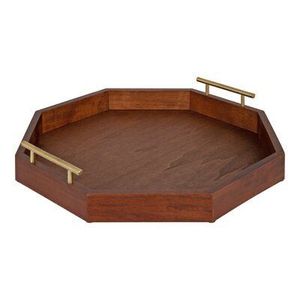 Modern Hexagon Wood <b>Tray</b> - Product Image 1