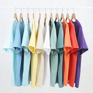 Wholesale Men T-<b>shirts</b> Oversized Polyester/Cotton T-<b>Shits</b> OEM Custom Logo Plain Fashion Streetwear Private Label - Product Image 1