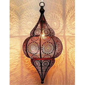 Refined iron lantern suitable for decorative lighting arrangements during festive occasions and stylish home gatherings - Product Image 1
