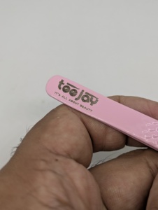 Pinzas para Extensión de Pestañas Rectas de 12 cm con Recubrimiento en Polvo Rosa Bebé, con Agarre de Diamante y Punta Ultrafina, Marca Privada, en Oferta - Product Image 4