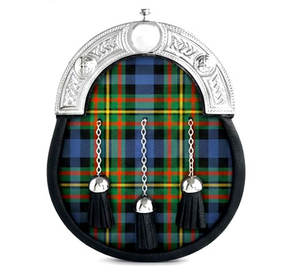 Sporran Maclellan <b>Tartan</b> Leather Eco-Friendly Customized <b>Material</b> Scottish Traditional Highland Outdoor Activities - Product Image 1