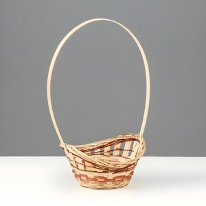 Decorative woven <b>basket</b> christmas holiday gift storage cheapest price natural bamboo <b>flower</b> <b>baskets</b> - Product Image 3