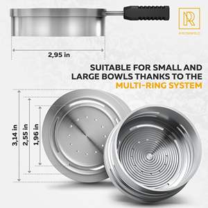 Sistema de conservación de sabor y gestión de calor para hookah con soporte para carbón - Product Image 4