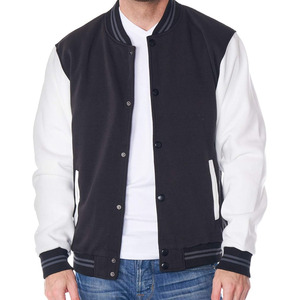 Formal Men's Winter Varsity Jacket Front Logo 100% Cotton Windproof Reflective Design <b>Covered</b> <b>Button</b> Closure Polyester Wadding - Product Image 2