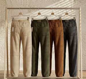 High Waist Wide Leg Canvas Breathable Autumn <b>Pants</b> Solid Color Loose Fit Full Length Drawstring Casual Trousers Pockets Spandex - Product Image 6