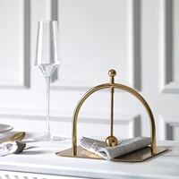 Porte-serviettes carré en métal doré et peint, luxe moderne, haute qualité, logo personnalisé, marque OEM, pour la maison, l'hôtel, le restaurant
