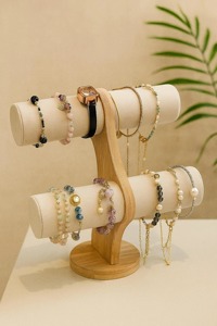 Wooden And Velvet Work Bangles <b>Bracelets</b> Organizer For Dressing Table Display Storage And Gifting Purpose Wholesale From India - Product Image 6