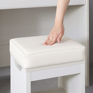 Taburete Moderno de Madera Marrón con Cerradura, Espejo y 0 Estantes, Diseño Minimalista, Muebles para Sala de Estar y Oficina en Casa - Product Image 4