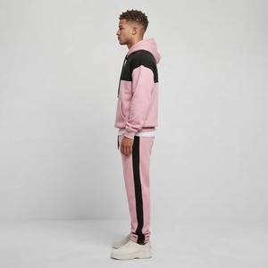 Survêtements personnalisés de haute qualité en molleton 100% coton pour hommes, imprimés, couleur unie, coupe régulière, poids moyen, ensemble 2 pièces - Product Image 2