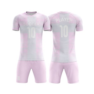 Tenue de football professionnelle 100% polyester à manches courtes, légère, respirante, maillots personnalisés, ensemble d'équipe, vêtements de football - Product Image 1
