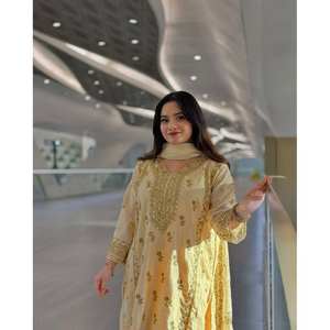 Conjunto de Fiesta de Diseñador, Top y Pantalón con Dupatta, Talla XL, para Atuendos Elegantes - Product Image 2