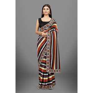 Sari con Estampado Digital de Diseñador para Fiestas, Ropa Africana - Product Image 6