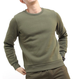 เสื้อสเวตเชิ้ตคอกลมคุณภาพสูงสำหรับผู้ชาย ผ้าฝ้ายฟลีซ 100% สำหรับฤดูหนาว ปรับแต่งสีและโลโก้ได้ ดีไซน์เรียบง่าย - Product Image 2