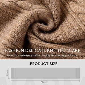 Fast-Shipping Unisex Knitted Scarf - In-Stock Winter <b>Neck</b> <b>Warmer</b> - Custom Logo Soft Rib-Knit Apparel Bulk - Product Image 6
