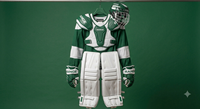 Maillot de gardien de but de hockey sur glace personnalisé imprimé, vert et blanc, 100 % polyester, séchage rapide, taille élastique, sans manches, adulte unisexe, logo OEM