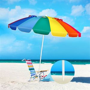 Ombrellone da Spiaggia da 2,4 m con Protezione UV e Telaio Antivento a 16 Stecche - Product Image 2