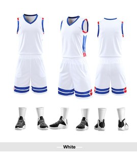 Ensemble de maillot de basket sans manches personnalisable avec short à taille élastique pour adultes unisexe, séchage rapide, évacuation de l'humidité, polyester - Product Image 3