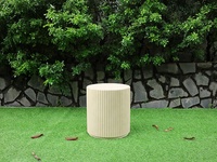 Table en béton géométrique décorative moderne, légère et écologique, imperméable, pour salon, meubles d'extérieur