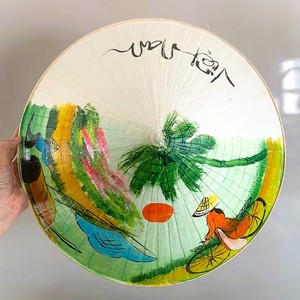 Vietnamese traditional conical <b>hat</b> good price non la handbraided palm leaf <b>hats</b> cone shape cap - Product Image 6