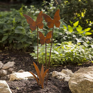 Piquets de jardin en métal de qualité supérieure pour la décoration de la cour, piquets de support en acier robustes - Product Image 4