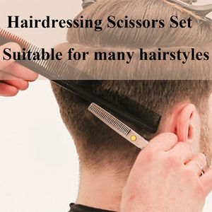 Ensemble de ciseaux de coiffure pour barbier et salon, ciseaux de coupe et d'éclaircissement pour salon, ensemble de rasoirs - Product Image 6