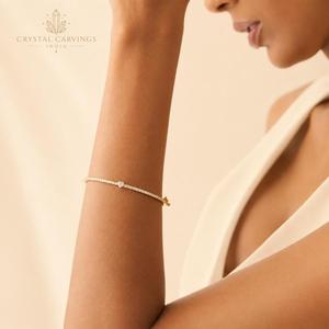 Bracelet jonc en argent sterling 925, jonc tennis articulé délicat, bijoux de mariée, vente en gros, fabricant OEM ODM - Product Image 5