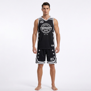 Maillot de basket-ball personnalisé à séchage rapide 100% polyester, maillot de basket-ball sublimé, design simple, ensemble uniforme de basket-ball - Product Image 5