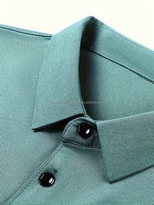 T-shirt d'été en coton à la mode pour hommes, vêtements de sport décontractés à manches longues, polos respirants coupe ajustée, polos pour hommes - Product Image 2