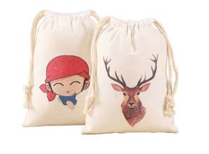 Sacs en coton, sacs en mousseline de coton, pochettes en coton avec impression de logo personnalisé, prix de gros, sacs à cordon en coton, sacs cadeaux - Product Image 6