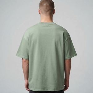 เสื้อยืดโอเวอร์ไซส์ผู้ชาย คอกลม แขนสั้น สไตล์ลำลอง สตรีทแวร์ ผ้าฝ้าย พิมพ์ลายตัวอักษรแนวตั้ง ทรงหลวม - Product Image 2