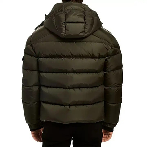 OEM ODM Customized Logo <b>Winter</b> Classic Hooded Collar Waterproof Windbreaker Thick <b>Quilted</b> Jacket Long Casual Wear Zipper for Men - Product Image 6