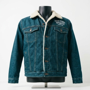 Chaqueta de Mezclilla de Invierno para Hombre al por Mayor, Cortavientos, Forro Polar Grueso, Cálida, a la Moda, Casual, con Cuello de Piel - Product Image 5