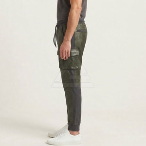 <b>Men</b> Faux <b>Leather</b> Jogger <b>Pants</b> With Side Pockets Tapered Legs And Soft <b>Leather</b> Finish For Casual Streetwear And Outdoor Wear - Product Image 6