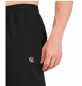 Pantalon de jogging décontracté pour homme, coupe moderne, léger, taille élastique, noir, en tissu ripstop, avec poches, qualité standard - Product Image 4