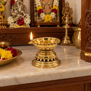 Handmade Brass Diya <b>Oil</b> <b>Lamp</b> for Puja Home Temple Decor Diwali Festival Decorative Traditional Indian Brass Ghee <b>Lamps</b> for Decor - Product Image 3