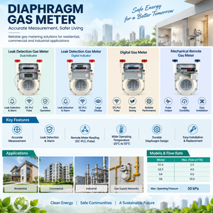 Medidor de Gas de Diafragma de Alta Precisión, Acero Inoxidable y Plástico, Uso Industrial y Residencial, con Pantalla Digital, Origen KR - Product Image 5
