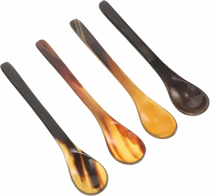 Cuchara de cuerno de búfalo hecha a mano de calidad mayorista, impermeable, pulida, de color natural, la mejor para uso doméstico, café, animales, Navidad - Product Image 4